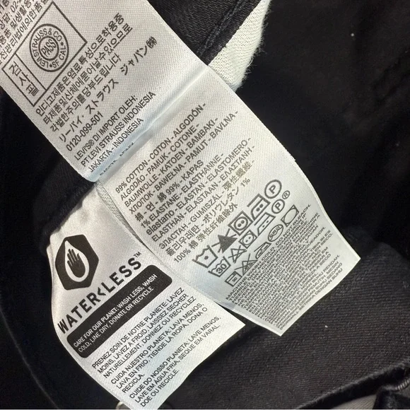 Levi's 502 Taper Fit Stretch Jeans Men's Sz 36x30 Black - Picture 7 of 11